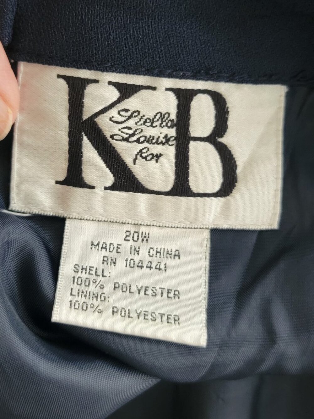 KB Stella Louise Satin Navy Blue Maxi Length Trouser/Pencil Skirt Vintage 80's - Picture 12 of 13